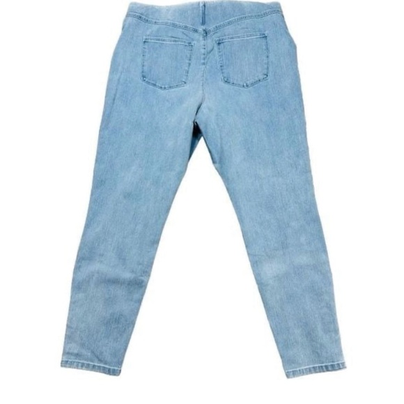 Soft Surroundings Stretch Light Wash Pull-On Blue Jeans Denim Jeggings Size XL - Picture 4 of 4